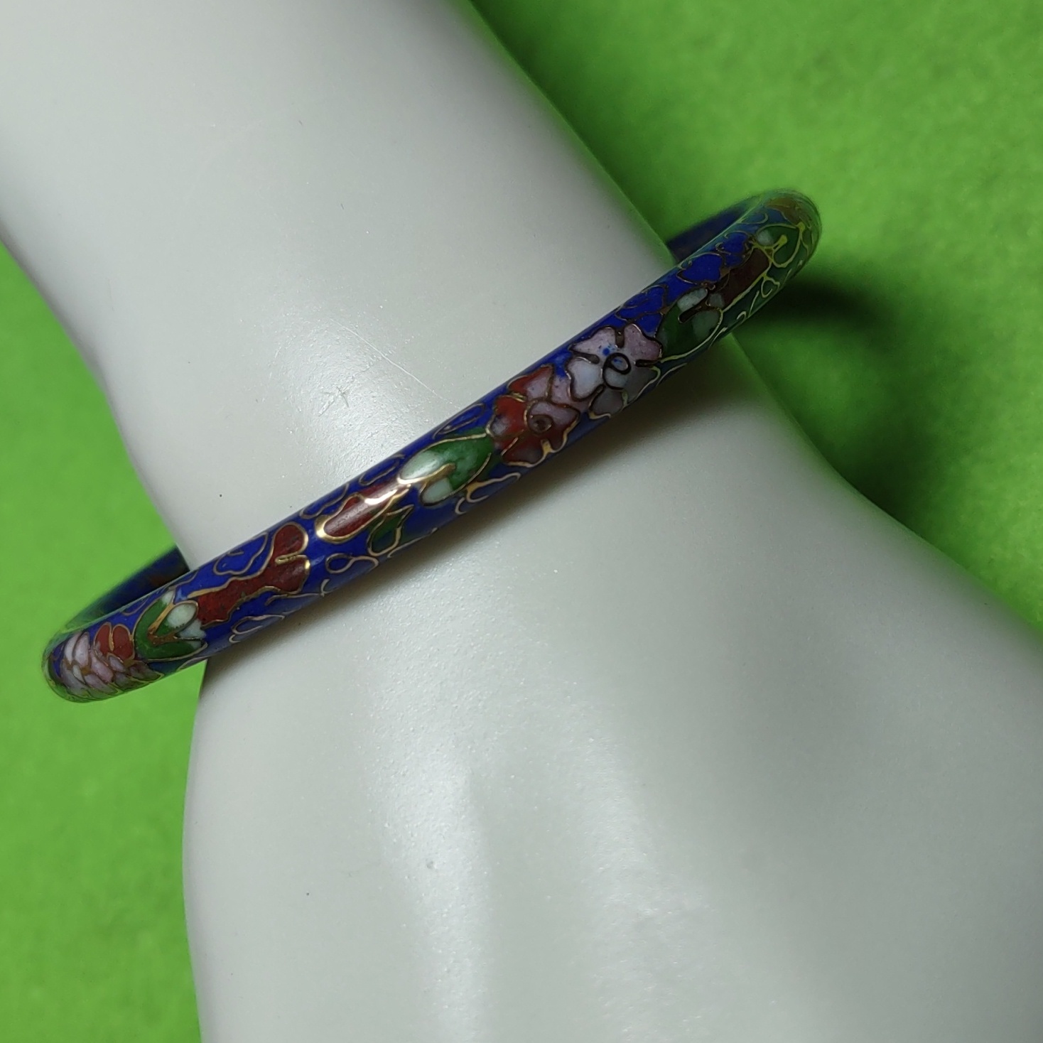 Vintage 70s Cloisonne Bangle Bracelet Cb18 24$